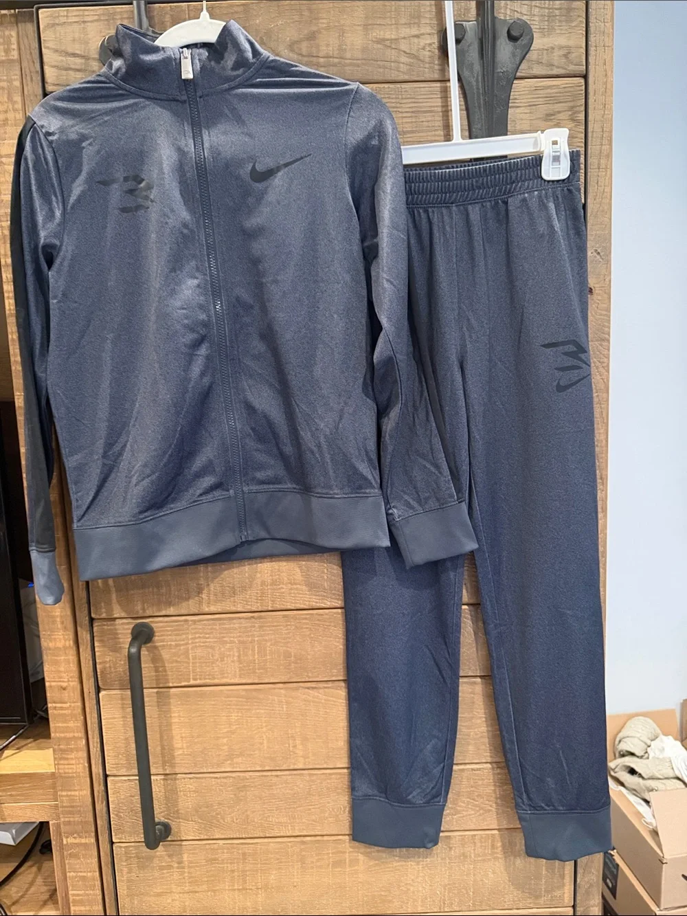Nike Kids Navy Blue Zip Track Jacket & Jogger Pants